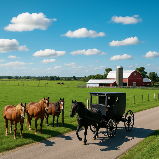 Amish Horse and Buggy - Shipshewana Amish Country - Indiana United States - Rendered - Digital File Digital My Custom Designs PDF
