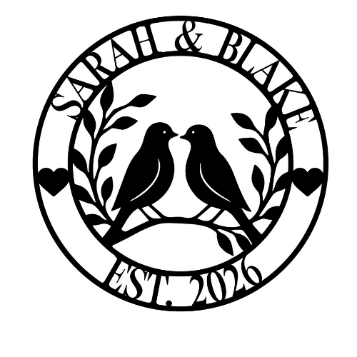 Love Birds 2 - Wall / Home Decor - Digital File Digital My Custom Designs ZIP File