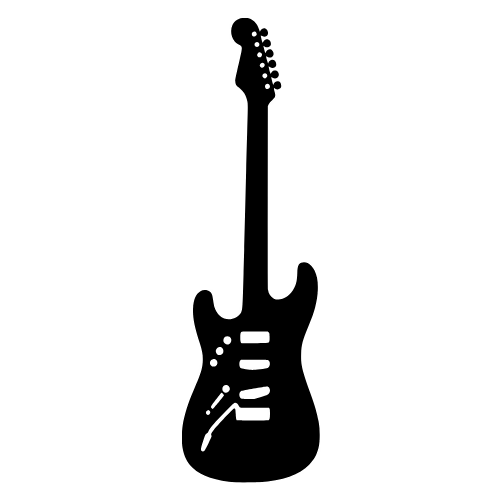 Electric Guitar Silhouette - Vector Graphics - Digital File Digital My Custom Designs PDF