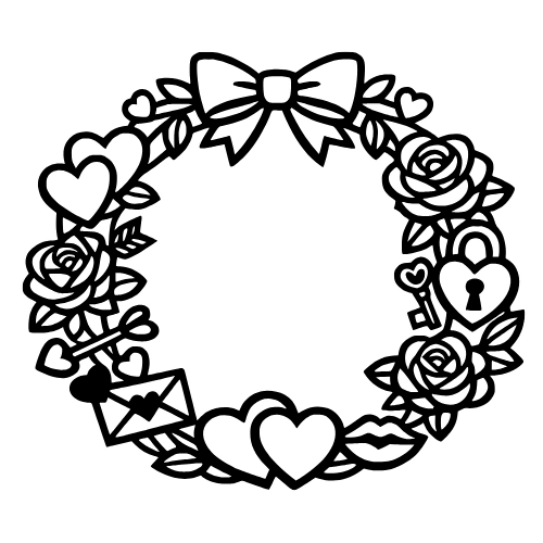 Valentine Wreath Design - Digital File - XCS Friendly