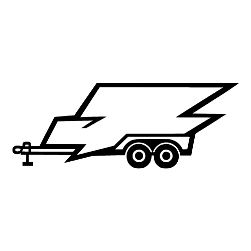 Trailer Shaped Like a Lightning Bolt Outline - Vector Graphics - Digital File Digital My Custom Designs PDF