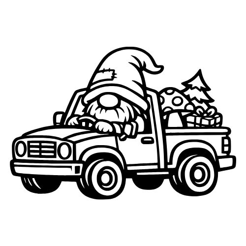 Cartoon Truck Gnome - Vector Graphics - Digital File - XCS Friendly Digital My Custom Designs PDF