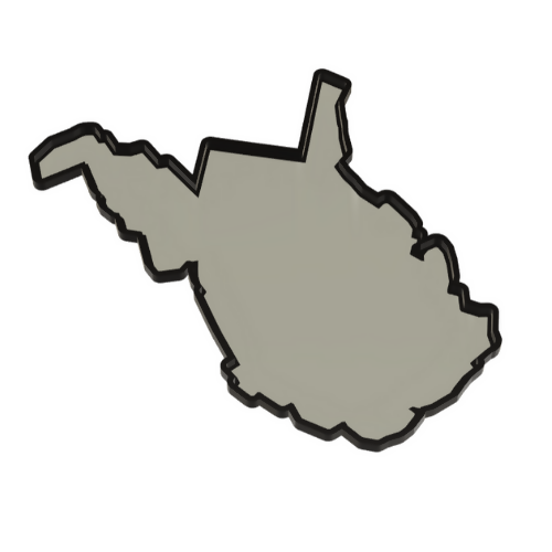 West Virginia Wall Lightbox - United States - 3D Print File - Digital File Digital My Custom Designs