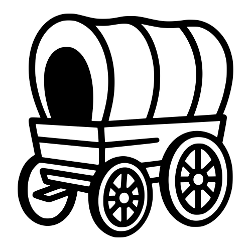 Wagon Outline - Digital File - XCS Friendly Digital My Custom Designs PDF