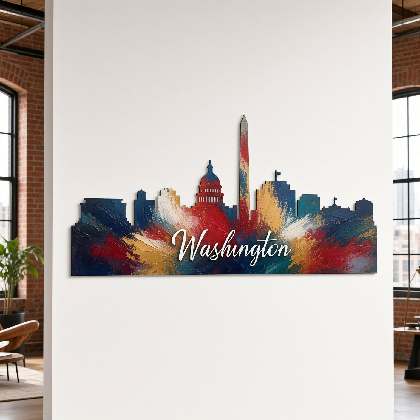 Washington Skyline - Wall Home Decor - Single Layer - Digital File - ZIP File - Digital