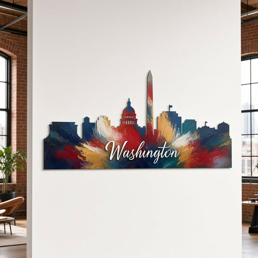 Washington Skyline - Wall Home Decor - Single Layer - Digital File - ZIP File - Digital