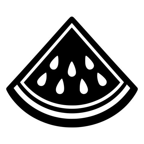 Watermelon Slice Outline - Digital File - XCS Friendly Digital My Custom Designs PDF