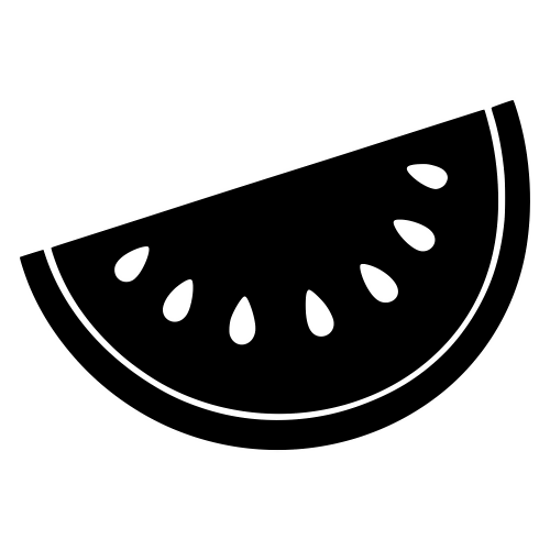 Watermelon Slice Silhouette - Digital File - XCS Friendly Digital My Custom Designs PDF