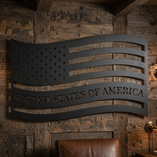 Waving American Flags - Wall Home Decor - Digital File - ZIP File - Digital