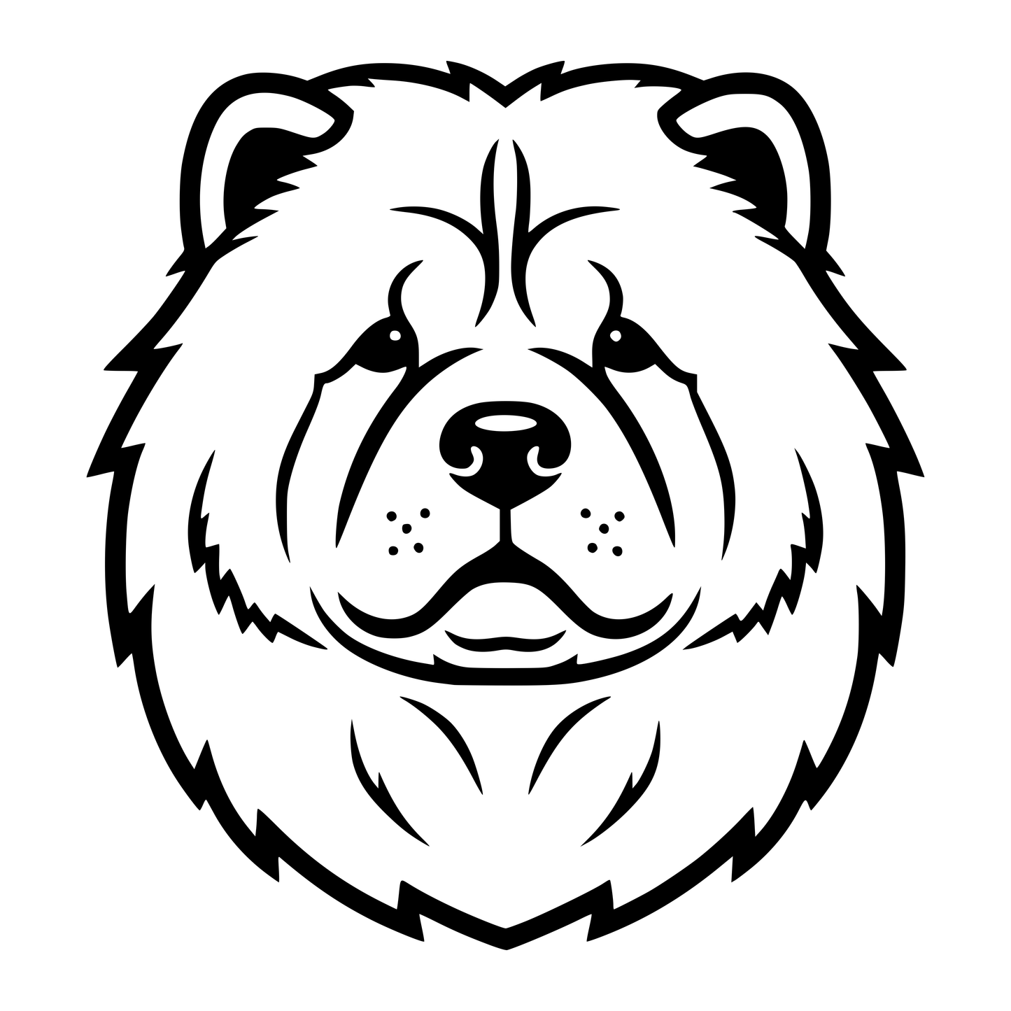 Chow Chow Fluffy Face - Digital File - XCS Friendly Digital My Custom Designs PDF