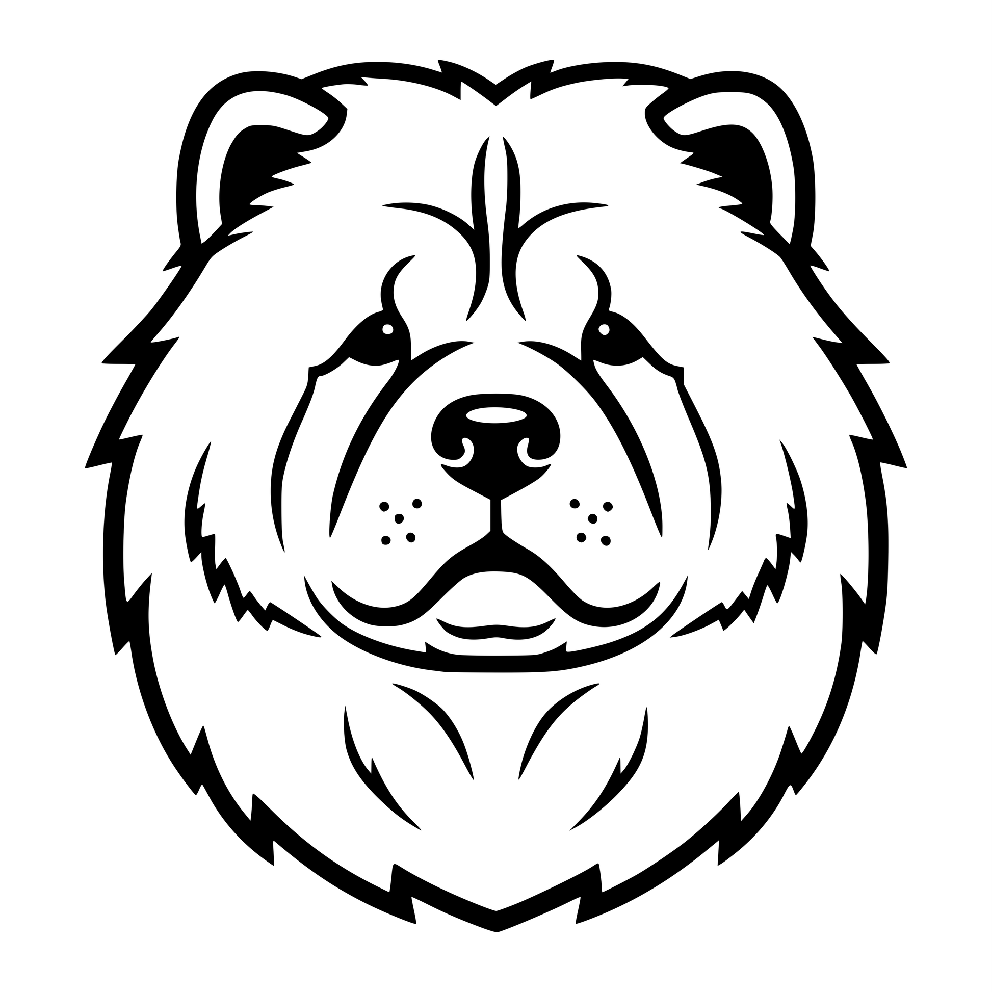 Chow Chow Fluffy Face - Digital File - XCS Friendly Digital My Custom Designs PDF