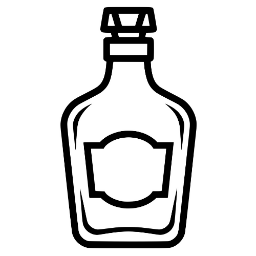 Whiskey Bottle Outline - Digital File - XCS Friendly Digital My Custom Designs PDF