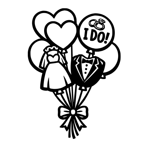 Wedding Balloon Bouquet - Digital File - XCS Friendly Digital My Custom Designs PDF
