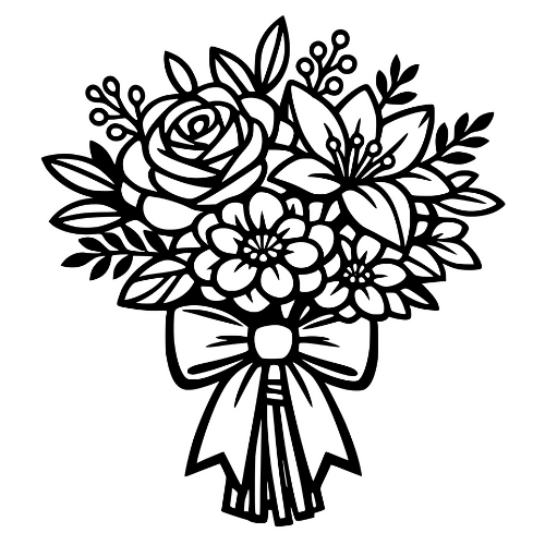 Wedding Bouquet Design - Digital File - XCS Friendly Digital My Custom Designs PDF
