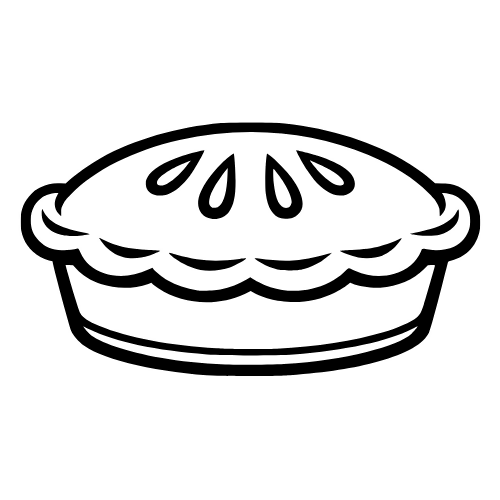 Whole Pie Outline - Vector Graphics - Digital File Digital My Custom Designs PDF