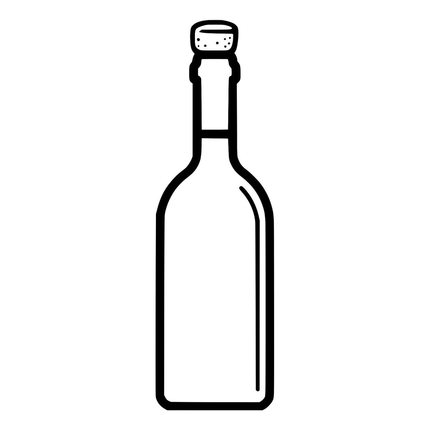 Wine Bottle Silhouette - Digital File - XCS Friendly Tumbler My Custom Designs PNG