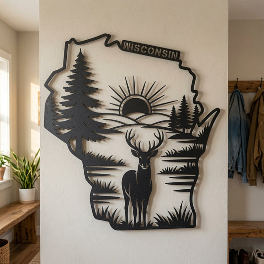 Wisconsin - Wall / Home Decor - State Outline - United States - Digital File - ZIP File - Digital
