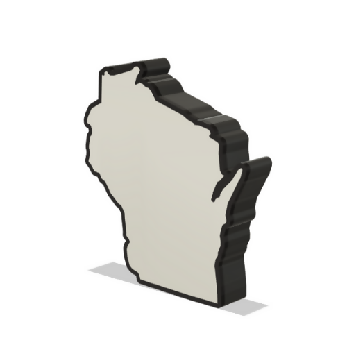 Wisconsin Wall Lightbox - United States - 3D Print File - Digital File Digital My Custom Designs ZIP File