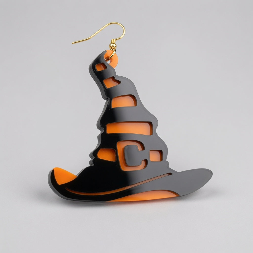 Witch Hat Layered Design - Keychain / Earring - My Custom Designs - SVG - Digital