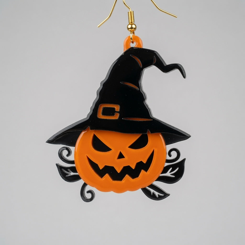 Witch Pumpkin Layered - Keychain / Earrings - Digital File - SVG - Digital