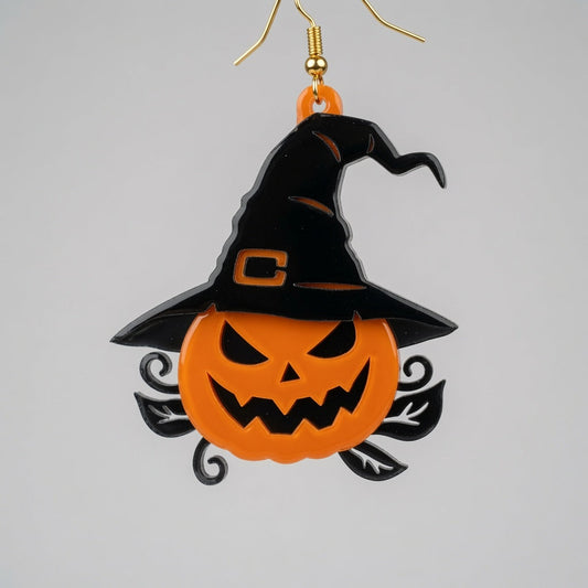Witch Pumpkin Layered - Keychain / Earrings - Digital File - SVG - Digital