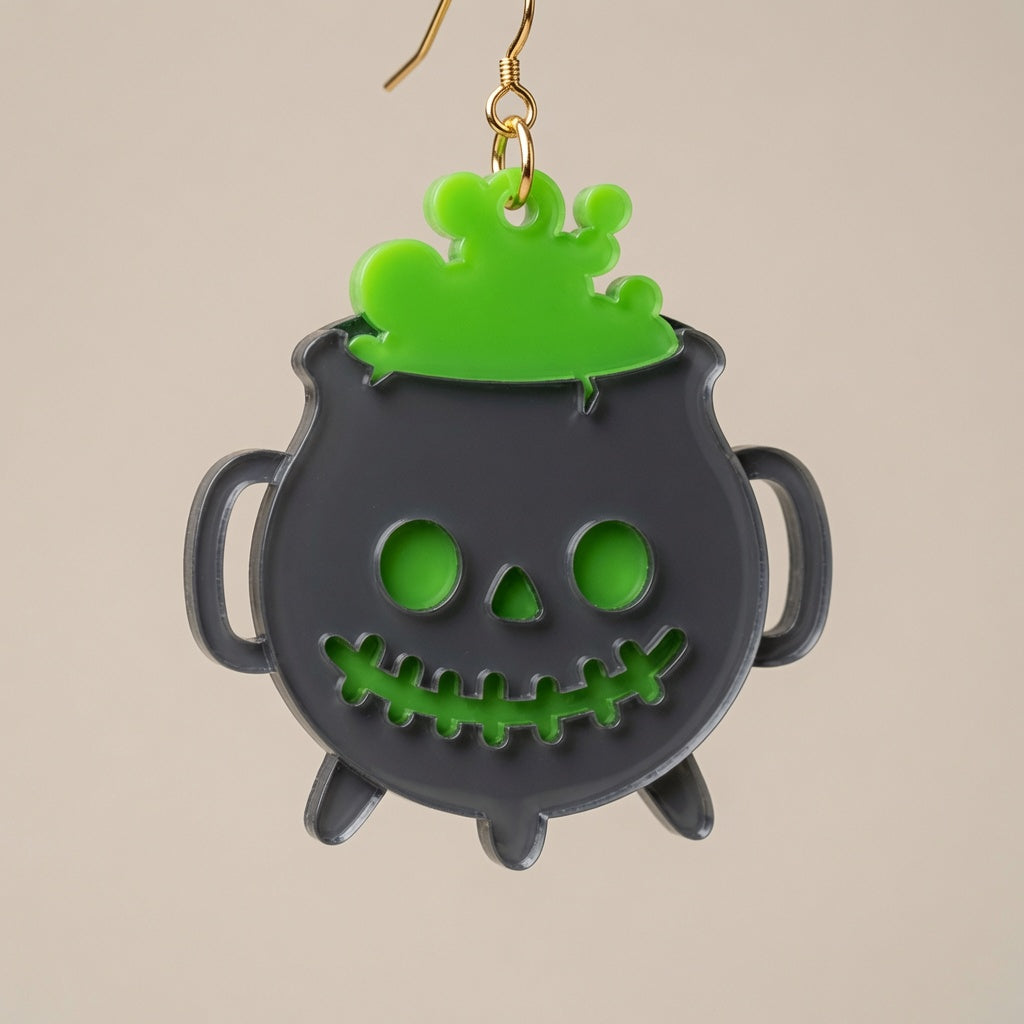 Witch’s Cauldron Brew - Layered Earring Keychain Design - Digital File - SVG - Digital