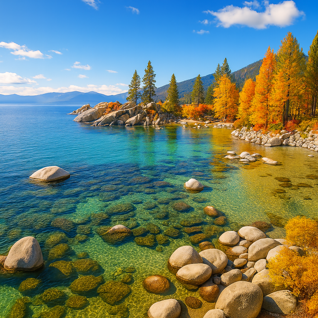 Lake Tahoe - Nevada United States - Rendered - Digital File Digital My Custom Designs PDF