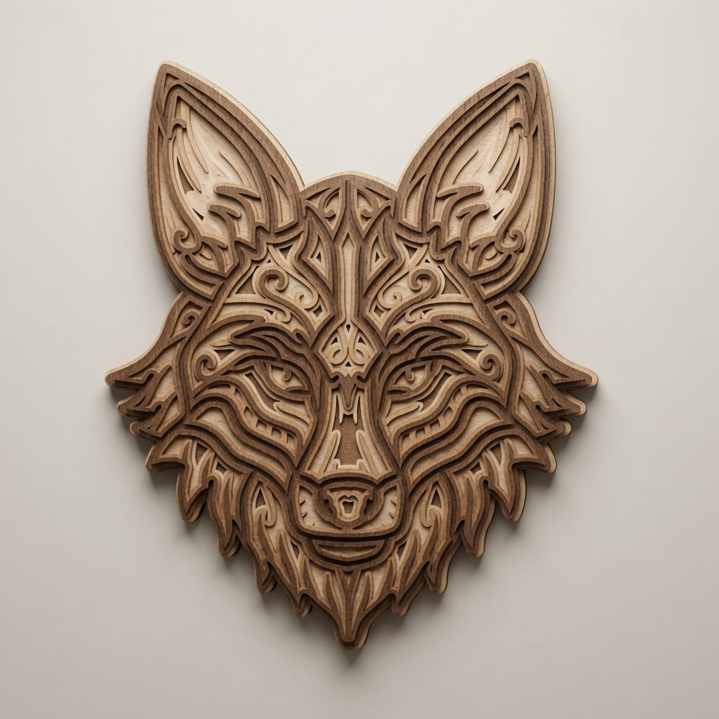 Wolf - Animals - Layered Line Designs - Digital File - ZIP File - Digital