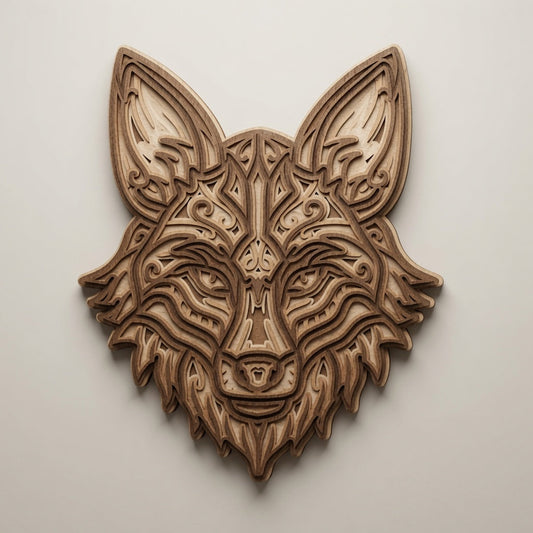 Wolf - Animals - Layered Line Designs - Digital File - ZIP File - Digital
