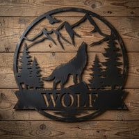 Wolf Eagle Mountains - Metal Sign Wall / Home Decor - Digital File - ZIP File - Digital