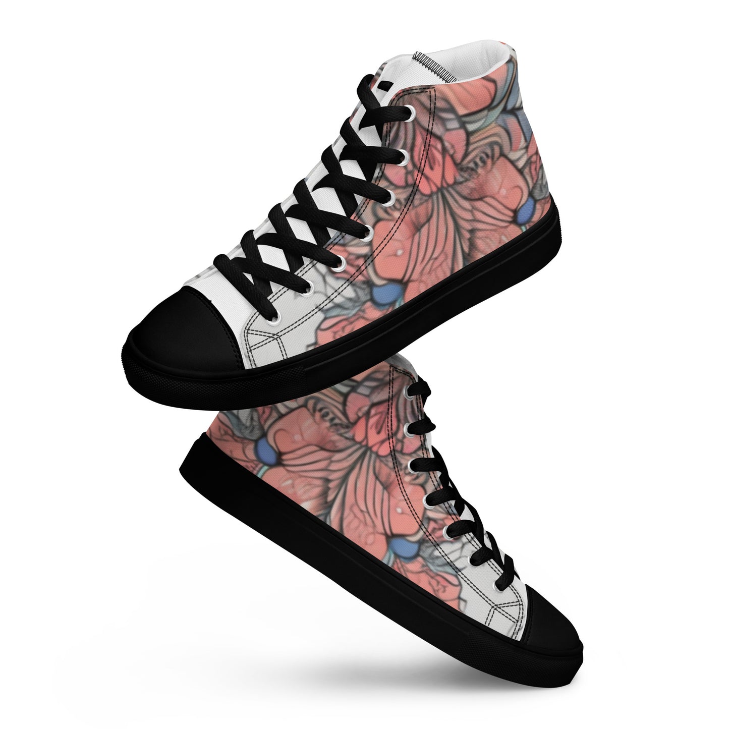 Women’s high top canvas shoes My Custom Designs Black 5