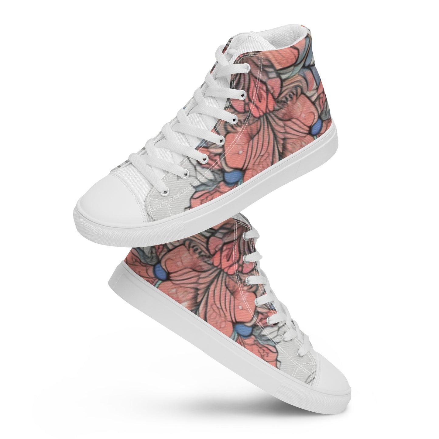 Women’s high top canvas shoes My Custom Designs White 5