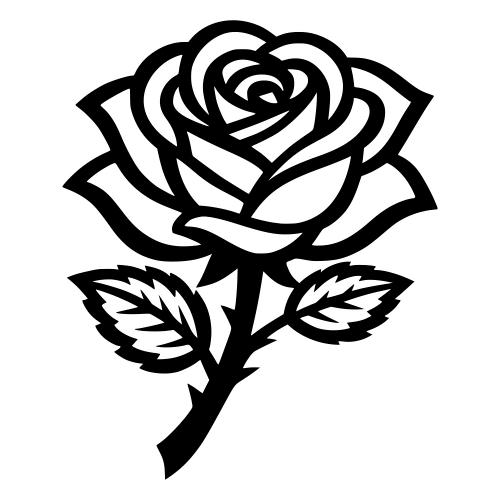 Rose Illustration - Vector Graphics - Digital File