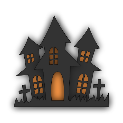 Halloween Castle Layered Design Keychain Earring - Digital File Digital My Custom Designs SVG