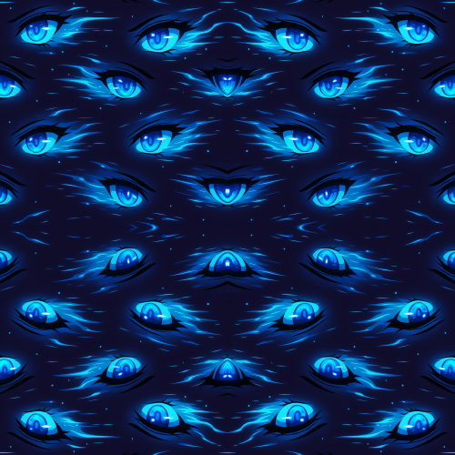 Gaming and Pop Culture - Electric Anime Eyes With Motion Trails - Pattern - Digital File Digital My Custom Designs PDF