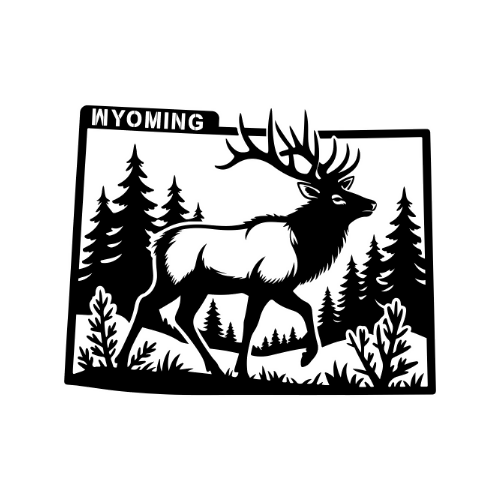Wyoming - Wall / Home Decor - State Outline - United States - Digital File Digital My Custom Designs ZIP File