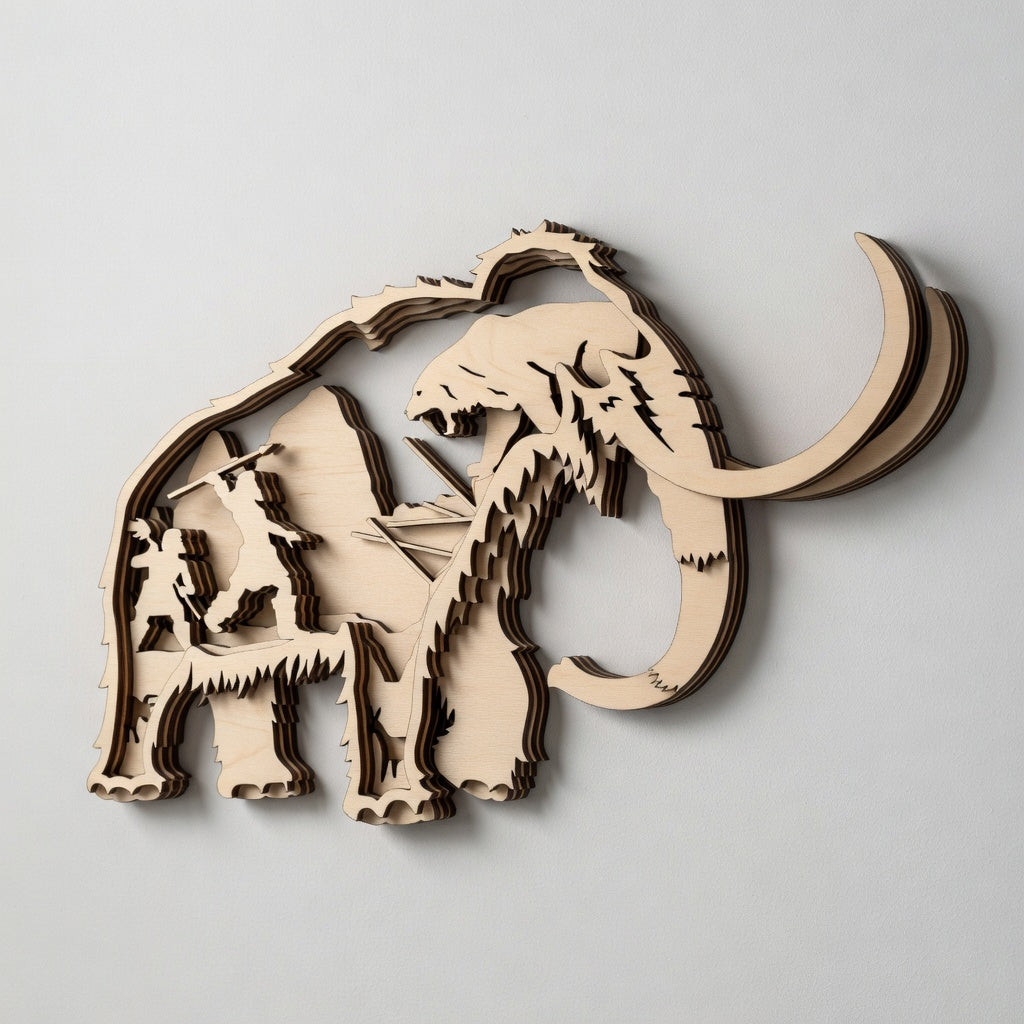 Mammoth - Layered Nature Design - Dinosaurs & Prehistoric - Digital File Digital My Custom Designs