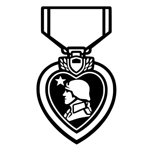 Purple Heart Medal Sketch - Digital File - XCS Friendly