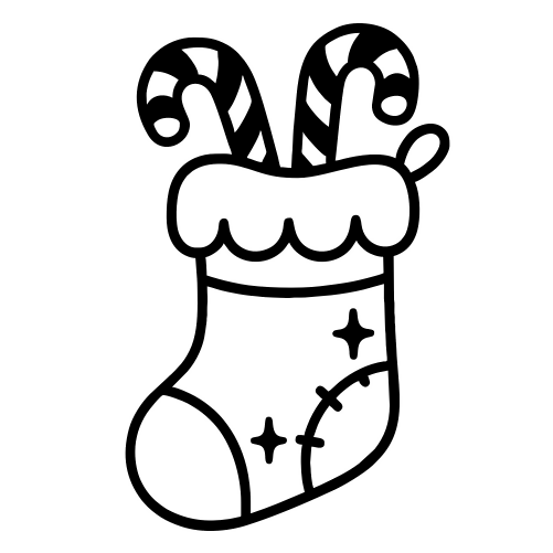 Stocking with Candy Canes - Digital File - XCS Friendly Digital My Custom Designs PDF