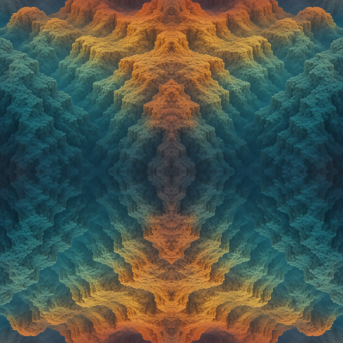 Nature and Landscape - Fractal Rock Cliffs With Gradient Layers - Pattern - Digital File Digital My Custom Designs PDF