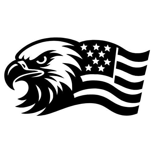 Eagle with Flag Outline - Digital File - XCS Friendly Digital My Custom Designs PDF