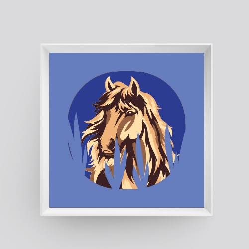 Wild Horse Shadowbox - Animals - Digital File Digital My Custom Designs ZIP File