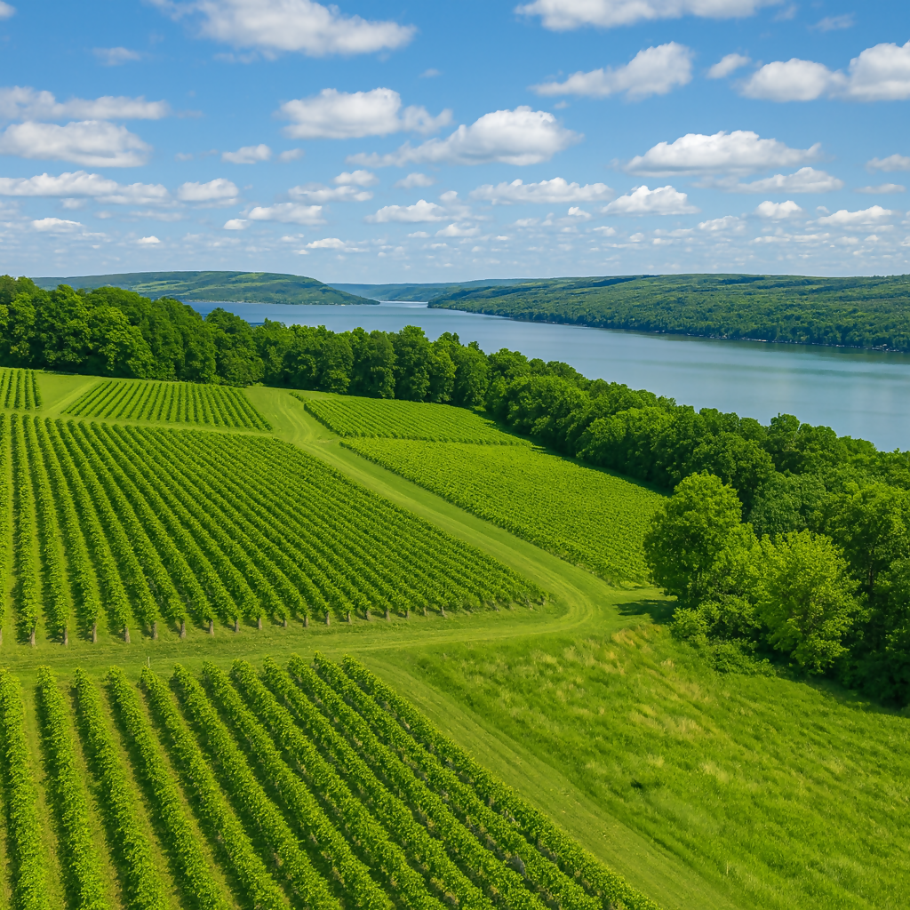 Keuka Lake - Finger Lakes (Wine Country) - New York United States - Rendered - Digital File