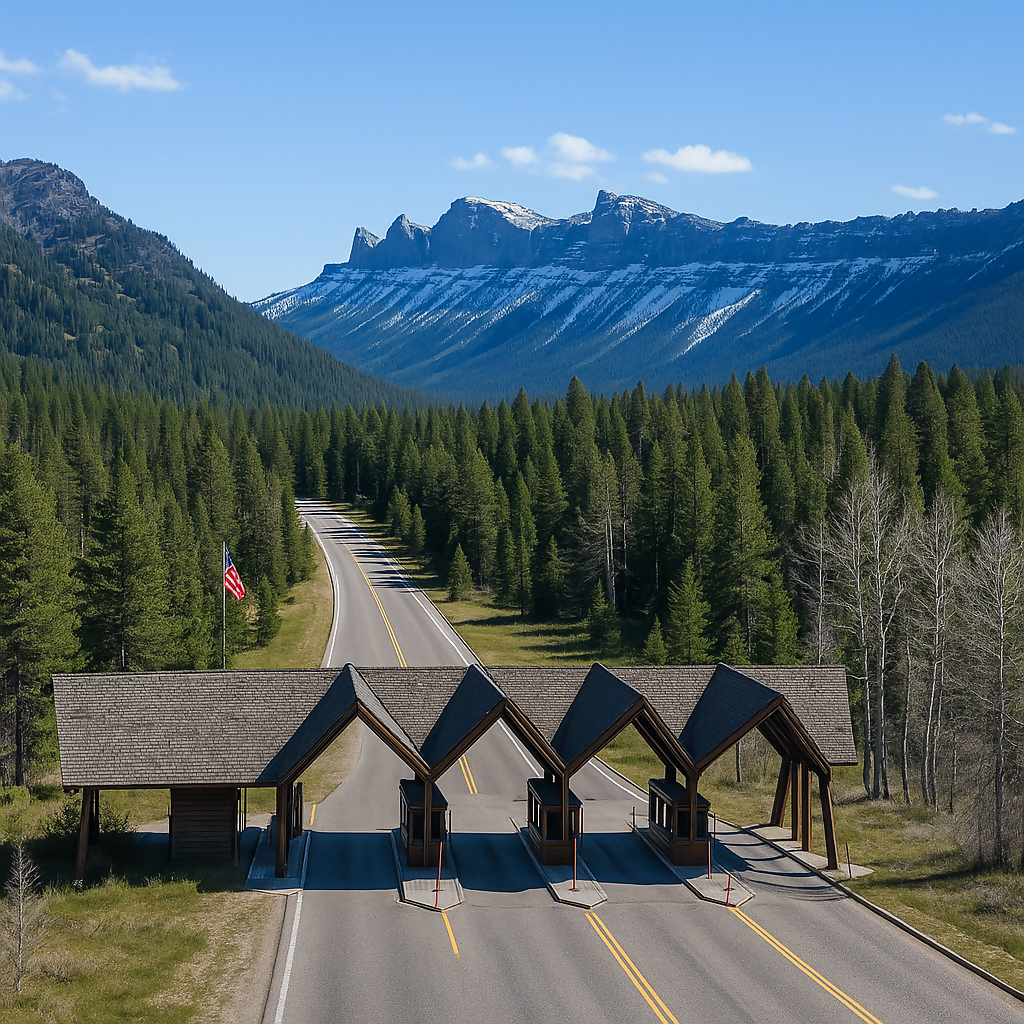 East Entrance - Yellowstone National Park - Montana United States - Rendered - Digital File Digital My Custom Designs PDF