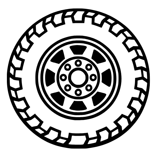 Truck Tire with Tread - Vector Graphics - Digital File Digital My Custom Designs PDF