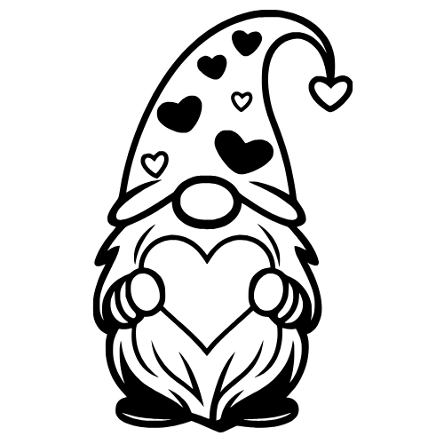 Cartoon Heart Gnome - Digital File - XCS Friendly Digital My Custom Designs PDF