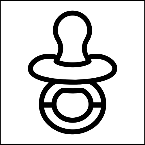 Pacifier Sketch - Digital File - XCS Friendly Tumbler My Custom Designs PNG