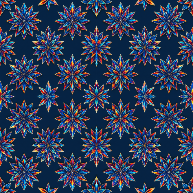 Floral Geometric Fusion - Geometric Lotus Mandalas Pattern - Digital File Digital My Custom Designs PDF