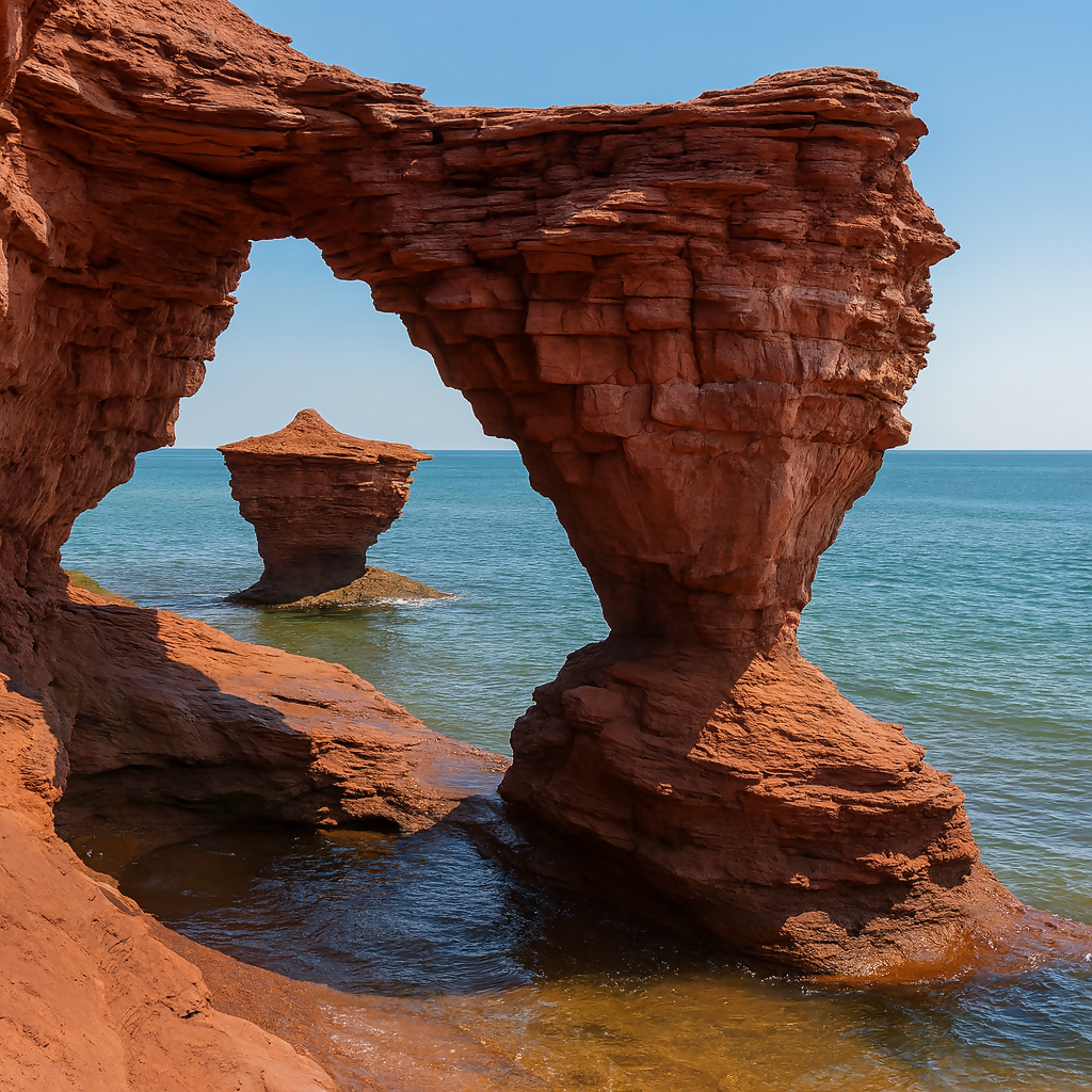 Teacup Rock - Thunder Cove Beach - Prince Edward Island Canada - Rendered - Digital File Digital My Custom Designs PDF
