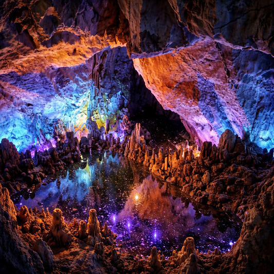 Reed Flute Cave - Guilin China - Asia - Rendered - Digital File Digital My Custom Designs PDF
